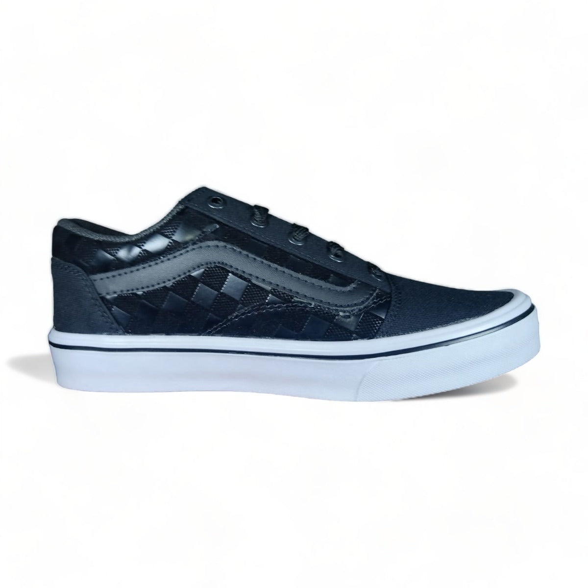 Tenis Vans Cl sicos Old Skool Checkerboard Ajedrez Cuadros Negro